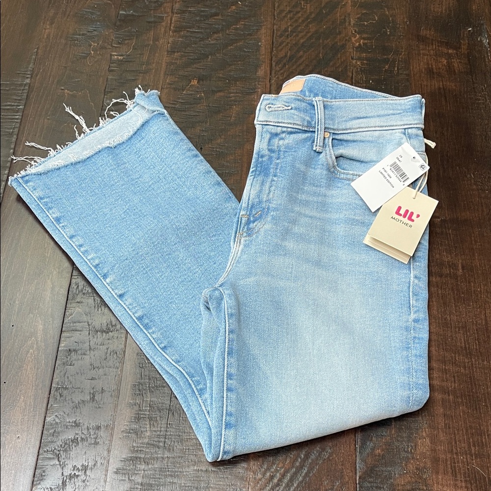 Mother Lil' Insider Frayed Step Hem Crop Skinny Jeans, NWT, 25P, Limited Edition